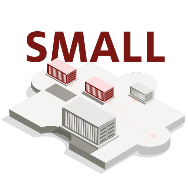 Shibuyas CONTAINERPLATTFORM "SMALL" är en lösning som passar medelstora applikationer.